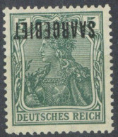 Delcampe - Saargebiet Germania 5 Pfennig Kopfstehender Aufdruck - Other & Unclassified
