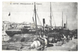 Delcampe - Cette, Débarquement De Vapeurs (17989) - Sete (Cette)