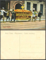 Delcampe - China Old Colour Postcard Chinese Funeral Coolies Carry Coffin With Phoenix Bird - China