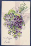 Delcampe - CPA 1 Euro Fleurs Illustrateur Prix De Départ 1 Euro Non Circulée Gaufrée Violettes - Blumen