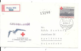 Delcampe - Prague Pour La Hollande 1964 Croix Rouge - Covers & Documents