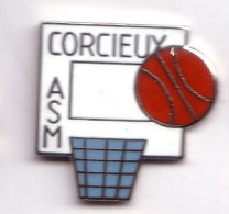 Delcampe - A142 Pin's Basket ASM Corcieux Vosges Qualité EGF Achat Immédiat - Basketball