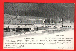 Delcampe - ZCL-02 RARE Fleurier Souvenir Du Tir Cantonal De Fleurier  Champ De Fête. Circulé 1902 Vers Neuchâtel - Fleurier