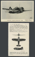 Delcampe - The Brewster Buffalo I British Fighter Warplane Old Aircraft Recognition Card 15 - Altri & Non Classificati