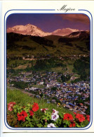 Delcampe - CPSM  10.5 X 15 Haute Savoie MEGEVE  Vue Générale Et Le Mont Blanc - Megève