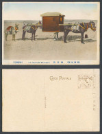 Delcampe - China Old Hand Tinted Postcard Traveller Palanquin Horse Donkey Sedan Chair 旅行輿 - China