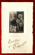 Delcampe - Image Pieuse Ed ? - Communion Marie-Louise Bésème Néchin 19-03-1914 & Confirmation ? Tourcoing 7-06-1918 - Devotieprenten