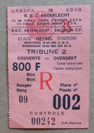 Delcampe - Football – Coupe D’Europe, 1/4 De Finale---R.S.C. Anderlecht – Valencia C.F.---16/03/83 (Heysel) - Autres & Non Classés