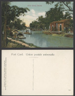 Delcampe - China, Canton River Scene Old Colour Postcard Native Sampans Boats, M. Sternberg - China