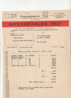 Delcampe - 95-Ets Pax...Imperméables " Pax "...Argenteuil....Val D'Oise...1933 - Kleding & Textiel