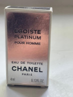 Delcampe - Chanel Égoïste Platinum Eau De Toilette 4 Ml Avec Boîte - Sonstige & Ohne Zuordnung
