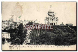 Delcampe - CPA Paris Le Funiculaire De La Basilique Du Sacre Coeur De Montmartre Couvent S C Al Montmartre - Sacré-Coeur