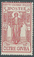 Delcampe - 1926 OLTRE GIUBA PRO ISTITUTO COLONIALE 40 CENT MNH ** - I44-2 - Oltre Giuba