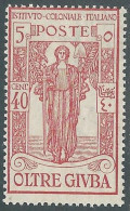 Delcampe - 1926 OLTRE GIUBA PRO ISTITUTO COLONIALE 40 CENT MNH ** - I44-3 - Oltre Giuba