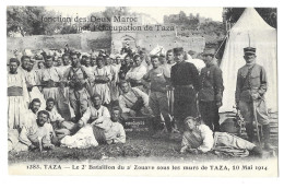 Delcampe - Jonction Des Deux Maroc Par L'occupation De Taza. Le 2e Bataillon Du 2e Zouave Sous Les Murs De Taza, 10 Mai 1914 (17995 - Taza