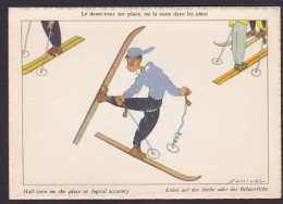 Delcampe - CPSM Samivel Sports D'hiver Ski Illustrateur SAMIVEL Non Circulée éditeur EFPE Chambéry 28 - Samivel