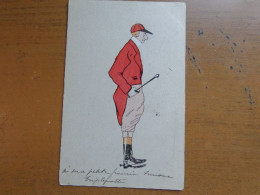 Delcampe - Fantasie Kaartje  / Ruiter -> Beschreven 1906 - Männer