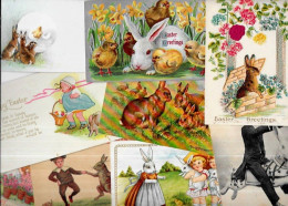 Delcampe - Lot 1218 De 10 CPA Lapin Bunny Rabbit Dont Gaufrées Illustrateurs Déstockage Pour Revendeurs Ou Collectionneurs - 5 - 99 Karten
