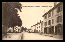 Delcampe - 88 - POUXEUX - RUE DE LA GARE - FABRIQUE DE MEUBLES - Pouxeux Eloyes