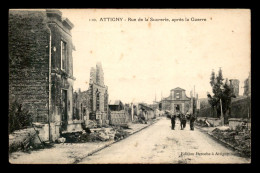 Delcampe - 08 - ATTIGNY - RUE DE LA SUCRERIE APRES LA GUERRE - Attigny
