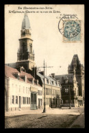 Delcampe - 59 - LA MADELEINE-LEZ-LILLE - L'EGLISE, LA MAIRIE ET LA RUE DE LILLE - CARTE COLORISEE - La Madeleine