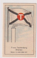 Delcampe - Massary Reedereiflaggen Franz Tecklenborg   Bremen     Serie 1 #337 - Andere Merken