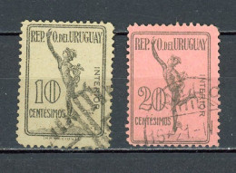 Delcampe - URUGUAY - POUR COLIS POSTAUX - N° Yvert 17+18 Obli. - Uruguay