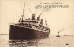 Delcampe - CPA Bateau Paquebot Ile De France - Dampfer