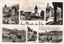Delcampe - CPSM LA ROUTE DU VIN - Multivues, Multi Vues - Timbre   L1040 - Alsace