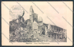 Delcampe - Messina Terremoto Città Poste SCOLLATA IN PARTE Cartolina ZB9910 - Messina