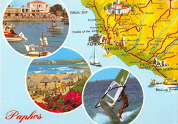Delcampe - B96360 Paphos Map Cartes Geographiques Cyprus - Cyprus