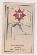 Delcampe - Massary Reedereiflaggen Carl Tiedemann  Hamburg     Serie 1 #346 - Andere Merken