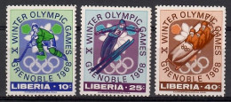 Delcampe - Liberia 1967 Mi 693-695 MNH (ZS5 LBR693-695) - Invierno