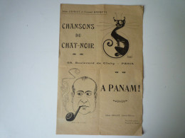 Delcampe - PAT - 4500  "CHANSONS Du CHAT-NOIR"  A PANAM !  Chanson Poilue   XXX - Libri Di Canti
