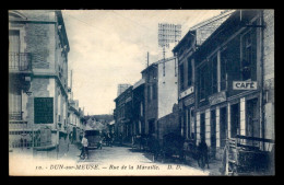 Delcampe - 55 - DUN-SUR-MEUSE - RUE DE LA MARAILLE- CAFE DU POINT CENTRAL - EDITEUR DANIEL DELBOY - Dun Sur Meuse