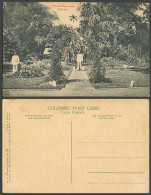 Delcampe - Ceylon Old Postcard Victoria Park Scene Colombo Arch MB Uduman's Travellers Mart - Sri Lanka (Ceylon)