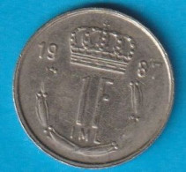 Delcampe - Luxemburg 1 Frang  K-N Jahr 1987  Nr. KM 59 (D5/283 ) - Luxembourg