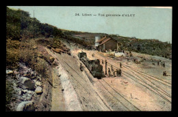 Delcampe - LIBAN - ALEY - VUE GENERALE - LA GARE DE CHEMIN DE FER - TRAIN - CARTE COLORISEE - Libanon