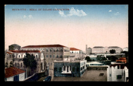 Delcampe - LIBAN - BEYROUTH - SERAI ET EGLISE CAPOUCHINEE - CARTE COLORISEE - Libanon