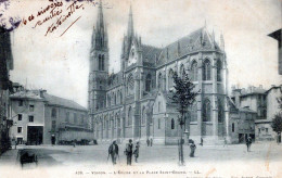 Delcampe - VOIRON L EGLISE ET LA PLACE SAINT BRUNO - Voiron