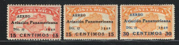 Delcampe - 1940 Costa Rica, Posta Aerea Soprastampati Yvert # 44K-45-46, MH* - Autres - Amérique