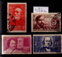 Delcampe - France , Célébrités Du XVI  N° 436 A 439  Oblitéré - Oblitérés