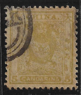 Delcampe - Imperial China "Small Dragon" 5c Used With SHANGHAI Oval Cancellation - Oblitérés