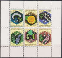 Delcampe - Mint Stamps In Miniature Sheer  Bees And Honey Plants 1987  From Bulgaria - Abejas