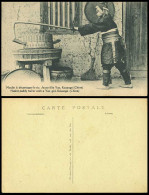 Delcampe - China Old Postcard Native Paddy Huller With Yao Girl Kouangsi Mien Woman Guangxi - China