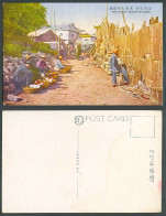 Delcampe - China Old Colour Postcard The Street Vendor Chinese Roadside Sellers 滿洲風俗 支那人之露店 - China