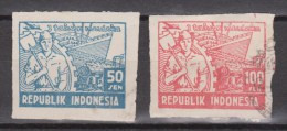 Delcampe - Indonesia Indonesie JAVA And MADOERA Nr.44-45 Used ; Japanese Occupation Japanse Bezetting - Indonesien
