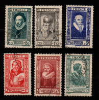 Delcampe - France , Célébrités Du XVI  N° 587 A 592  Oblitéré - Oblitérés