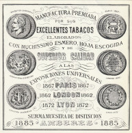 Delcampe - Etiquette  V   - 1030  Cigar Label   , Sigaren , Sigarenbanden  ,  Vitolas , - Etiquettes