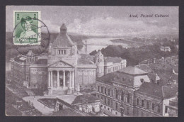 Delcampe - ROMANIA, Vintage Postcard, Arad, Cultural Palace - Rumänien